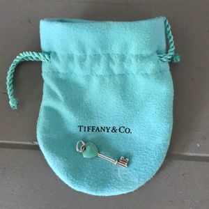 Tiffany enamel heart pendant 1”